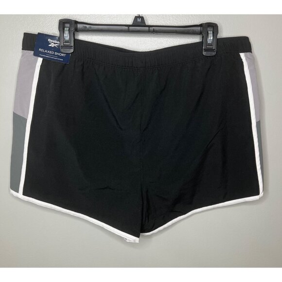 Reebok Relaxed Short XL Black & Gray Polyester Athletic Shorts - Picture 9 of 13